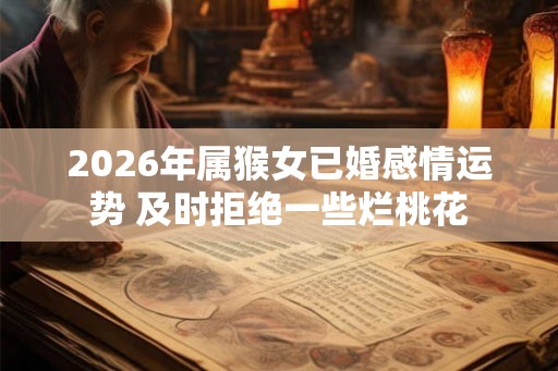 2026年属猴女已婚感情运势 及时拒绝一些烂桃花