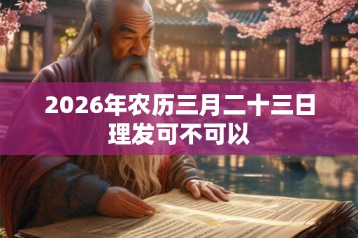2026年农历三月二十三日理发可不可以