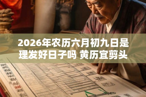 2026年农历六月初九日是理发好日子吗 黄历宜剪头发吗 2026年农历六月初九日是理发好日子吗 黄历宜剪头发吗