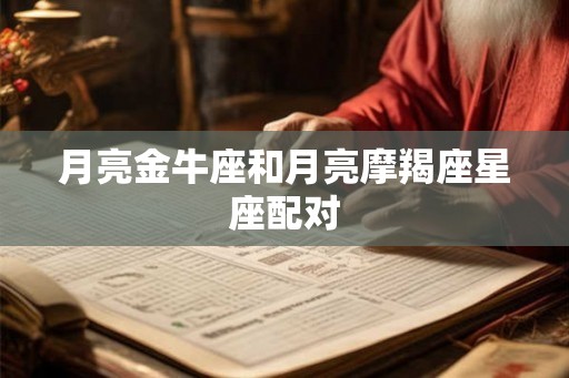 月亮金牛座和月亮摩羯座星座配对