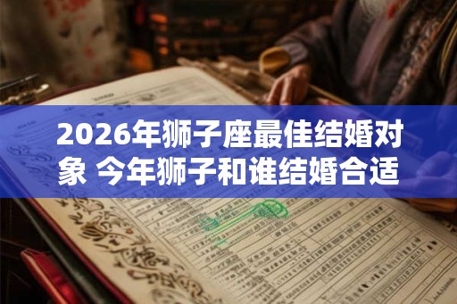 2026年狮子座最佳结婚对象 今年狮子和谁结婚合适