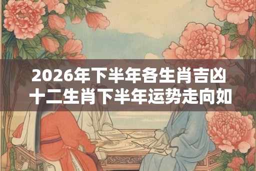 2026年下半年各生肖吉凶 十二生肖下半年运势走向如何