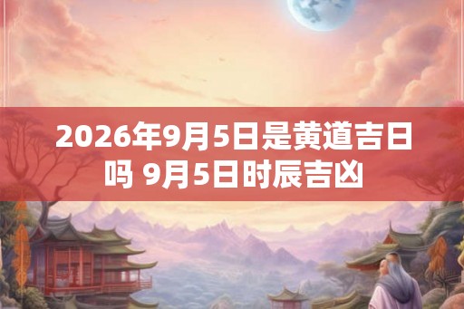 2026年9月5日是黄道吉日吗 9月5日时辰吉凶