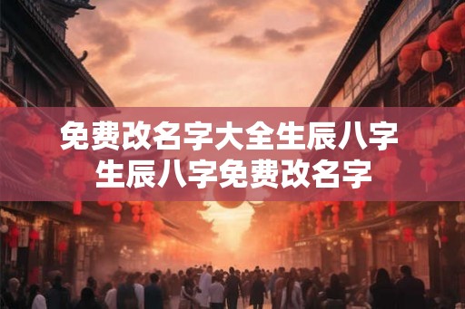 免费改名字大全生辰八字 生辰八字免费改名字 免费改名字大全生辰八字 生辰八字免费改名字