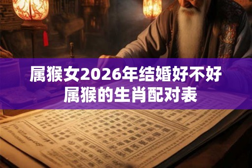 属猴女2026年结婚好不好  属猴的生肖配对表