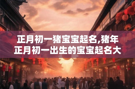 正月初一猪宝宝起名,猪年正月初一出生的宝宝起名大全