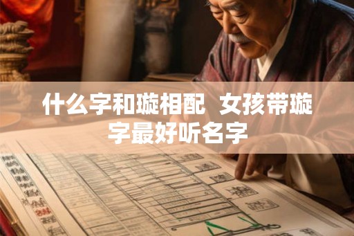 什么字和璇相配  女孩带璇字最好听名字