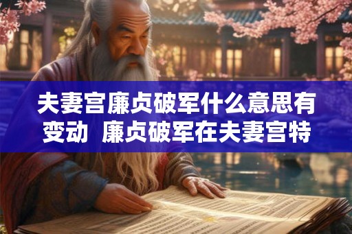 夫妻宫廉贞破军什么意思有变动  廉贞破军在夫妻宫特点