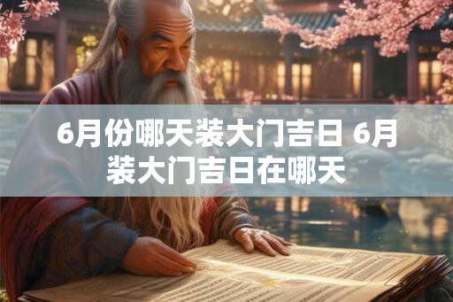 6月份哪天装大门吉日 6月装大门吉日在哪天