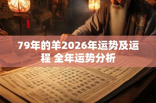 79年的羊2026年运势及运程 全年运势分析