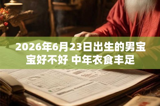 2026年6月23日出生的男宝宝好不好 中年衣食丰足 2026年6月23日出生的男宝宝好不好 中年衣食丰足