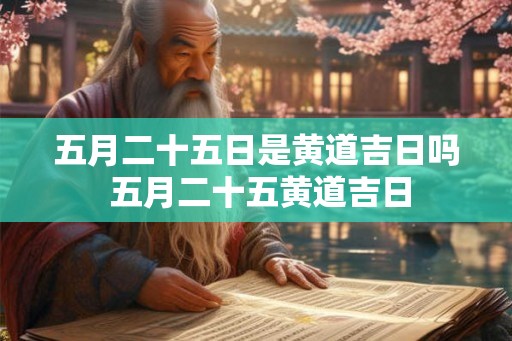 五月二十五日是黄道吉日吗 五月二十五黄道吉日