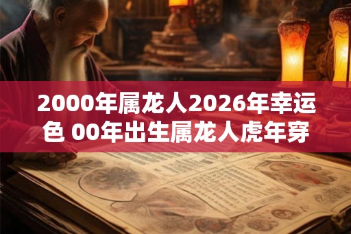 2000年属龙人2026年幸运色 00年出生属龙人虎年穿什么颜色衣服好
