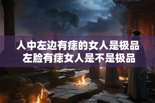 人中左边有痣的女人是极品 左脸有痣女人是不是极品