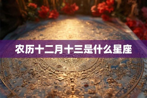 农历十二月十三是什么星座 农历十二月十三是什么星座