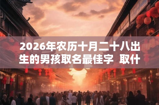 2026年农历十月二十八出生的男孩取名最佳字  取什么名字好