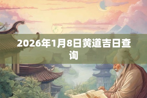 2026年1月8日黄道吉日查询 2026年1月8日黄道吉日查询