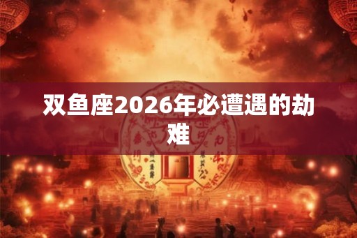 双鱼座2026年必遭遇的劫难