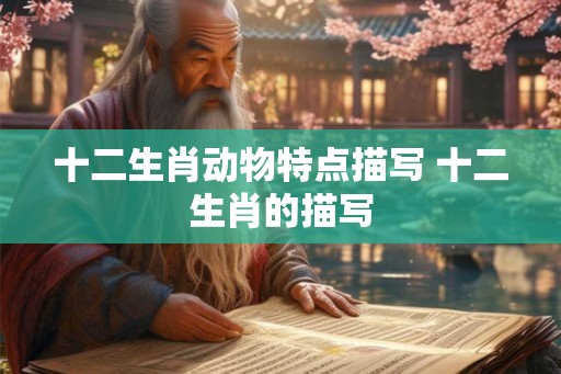 十二生肖动物特点描写 十二生肖的描写