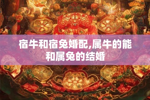 宿牛和宿兔婚配,属牛的能和属兔的结婚