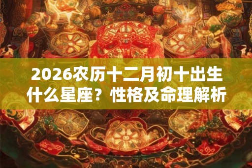 2026农历十二月初十出生什么星座？性格及命理解析！