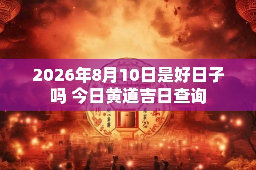 2026年8月10日是好日子吗 今日黄道吉日查询