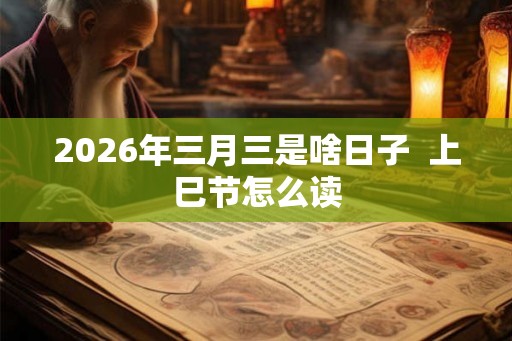 2026年三月三是啥日子  上巳节怎么读