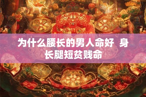 为什么腰长的男人命好  身长腿短贫贱命