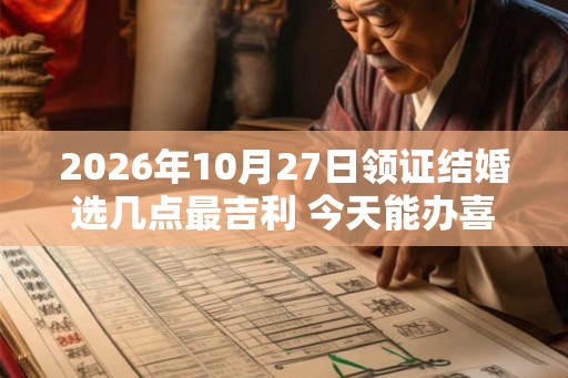 2026年10月27日领证结婚选几点最吉利 今天能办喜事吗 2026年10月27日领证结婚选几点最吉利 今天能办喜事吗