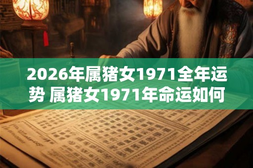 2026年属猪女1971全年运势 属猪女1971年命运如何