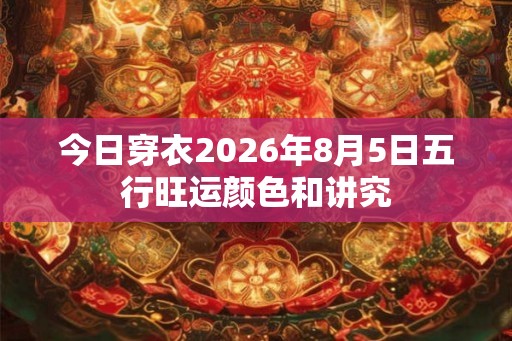 今日穿衣2026年8月5日五行旺运颜色和讲究