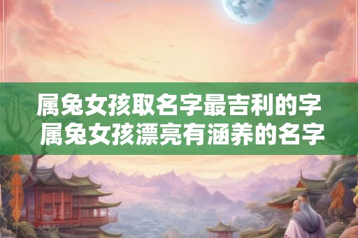 属兔女孩取名字最吉利的字 属兔女孩漂亮有涵养的名字