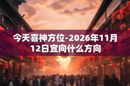 今天喜神方位-2026年11月12日宜向什么方向