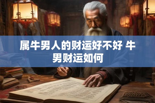 属牛男人的财运好不好 牛男财运如何