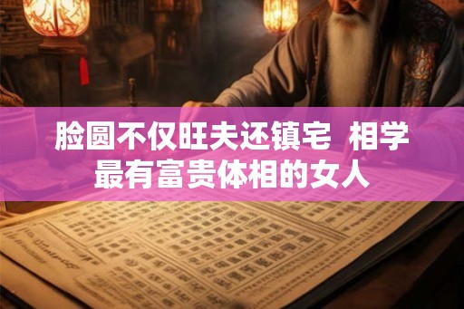 脸圆不仅旺夫还镇宅 相学最有富贵体相的女人 脸圆不仅旺夫还镇宅 相学最有富贵体相的女人