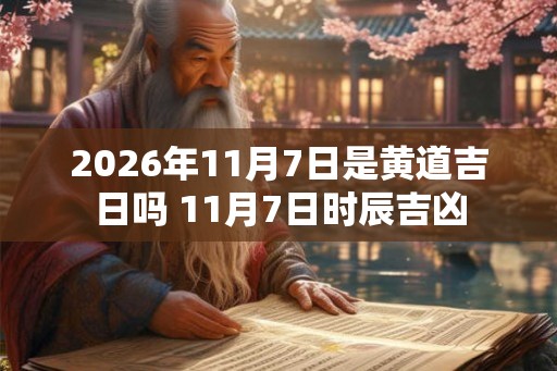 2026年11月7日是黄道吉日吗 11月7日时辰吉凶