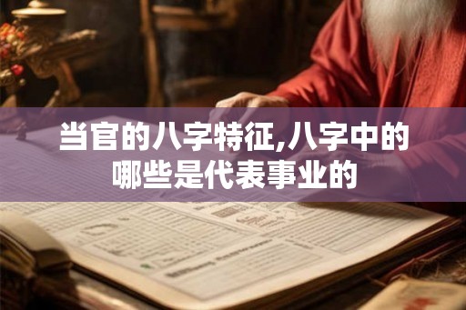 当官的八字特征,八字中的哪些是代表事业的