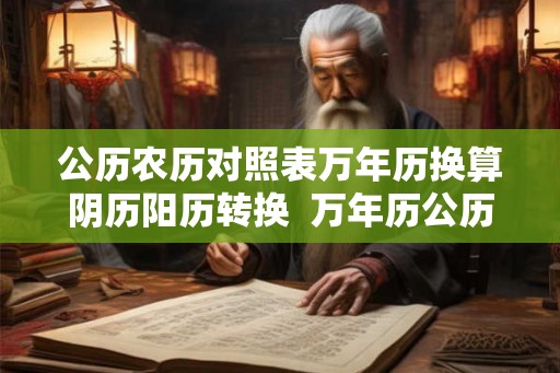 公历农历对照表万年历换算阴历阳历转换  万年历公历农历转换查询
