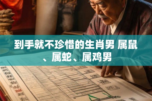 到手就不珍惜的生肖男 属鼠、属蛇、属鸡男