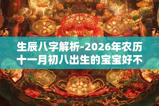 生辰八字解析-2026年农历十一月初八出生的宝宝好不好