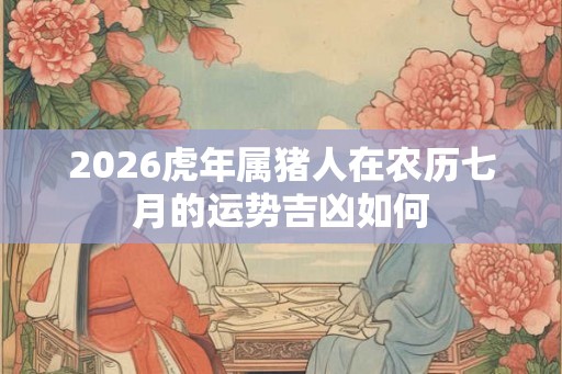 2026虎年属猪人在农历七月的运势吉凶如何 2026虎年属猪人在农历七月的运势吉凶如何
