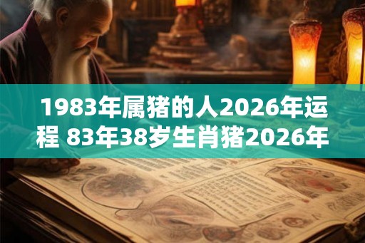 1983年属猪的人2026年运程 83年38岁生肖猪2026年运势