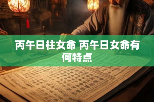 丙午日柱女命 丙午日女命有何特点
