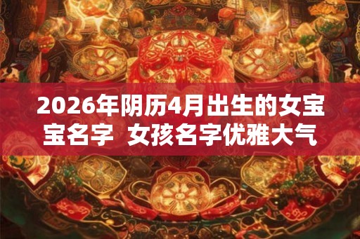2026年阴历4月出生的女宝宝名字  女孩名字优雅大气