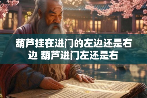 葫芦挂在进门的左边还是右边 葫芦进门左还是右