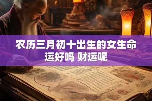 农历三月初十出生的女生命运好吗 财运呢