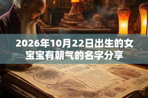 2026年10月22日出生的女宝宝有朝气的名字分享 2026年10月22日出生的女宝宝有朝气的名字分享