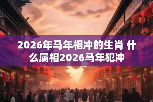 2026年马年相冲的生肖 什么属相2026马年犯冲 2026年马年相冲的生肖 什么属相2026马年犯冲