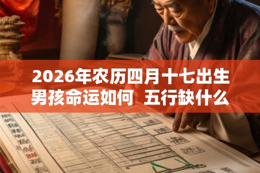 2026年农历四月十七出生男孩命运如何  五行缺什么