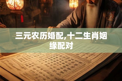 三元农历婚配,十二生肖姻缘配对
